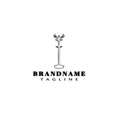 coat stand cartoon logo template icon design style isolated vector illustration