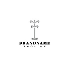 Obraz premium coat stand concept logo template icon design black isolated vector illustration