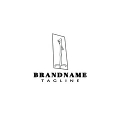 coat stand cartoon logo template icon design black isolated flat illustration