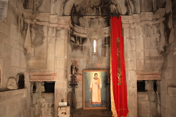 Interior of the church of Haghartsin Monastery in Haghartsin, Armenia