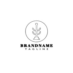 flat coat stand cartoon logo template icon design black isolated vector illustration