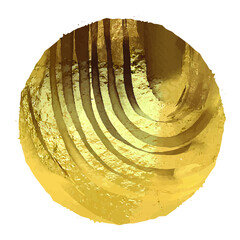 Gold Design Boho Watercolor Element. Decorative ornament template. Vintage, retro hand drawn style. 