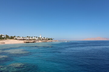 Mediterranean Sea. Beautiful view of the sea and the beach