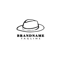 hat logo icon design template black isolated vector illustration