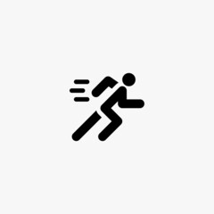 running icon. running vector icon on white background