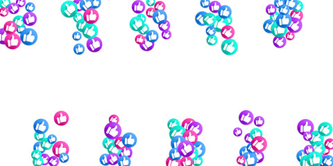 Thumbs up isolated vector like social media sign symbols.