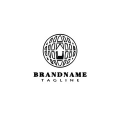 internet upload logo cartoon icon design template black isolated vector illustration