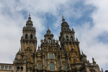 Fototapeta na wymiar Towers of Santiago de Compostela's Cathedral