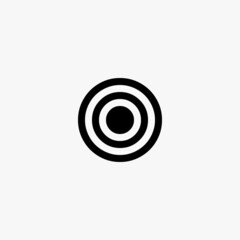 bullseye icon. bullseye vector icon on white background