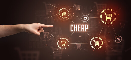 Close-Up of cropped hand pointing