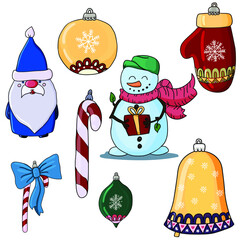 christmas icons set