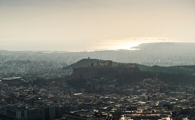 aerial view of Athens, Greece