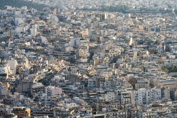 aerial view of Athens, Greece