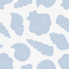 seamless background with shells