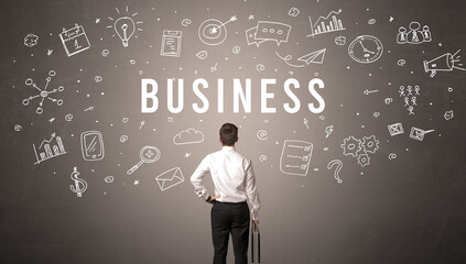 Rear view of a businessman