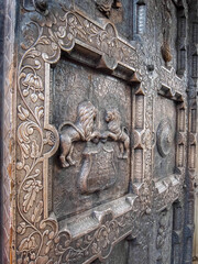 Amritsar, India. Beautiful architecture of Shri Durgiana Mandir.