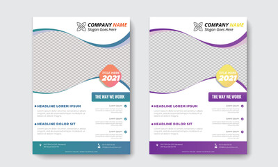 Corporate business conference flyer or brochure, poster, Leaflet, flyer in A4 design template, Easy to use and edit