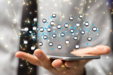 data network 3d digital info