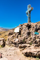 The Cruz Del Condor birdwatching viewpoint at the Colca Canyon in Peru