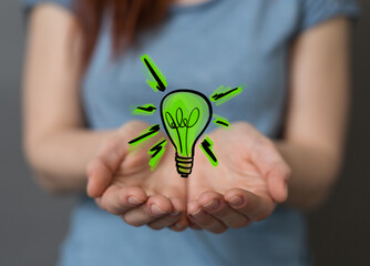 Renewable energy concept Earth Day or environment protection Hands