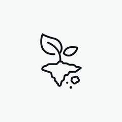 Plant Soil Nature vector sign icon