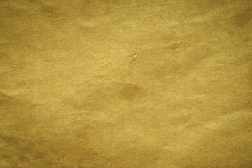 The texture of old yellowed paper. Crumpled old cardboard background. Vintage papyrus paper....