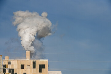 industrie environnement co co2 carbone effet serre fumee planete industriel usine
