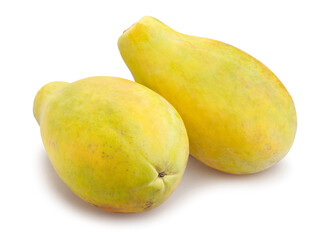 papaya path isolated on white