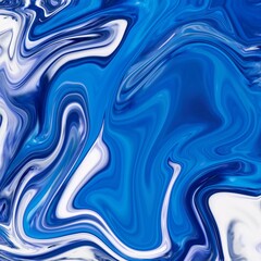 Liquid green paints on wet paper. Beautiful grunge texture for card, poster, invitation. Unusual abstract. Horizontal image. Marble background. Abstract Fluid Acrylic Painting. Blue Background.