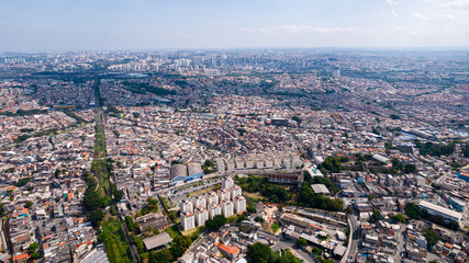 aerial view of houses in Jardim Platina, Osasco.