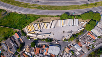 aerial view of houses in Jardim Platina, Osasco.