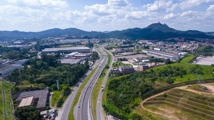 Fototapeta na wymiar Pico do Jaraguá in Osasco, São Paulo, Brazil. Highest point in the city of São Paulo. With the Bandeirantes highway