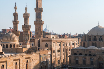 panoramic views of cairo downtown - obrazy, fototapety, plakaty