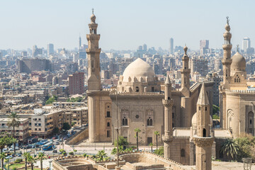 panoramic views of cairo downtown - obrazy, fototapety, plakaty
