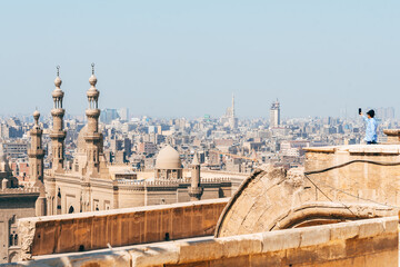 Fototapeta na wymiar panoramic views of cairo downtown