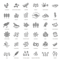 Plant seed vector icon set - 469185093