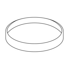 Gold ring vector icon.Outline vector icon isolated on white background gold ring.