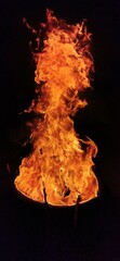 fire in the fireplace