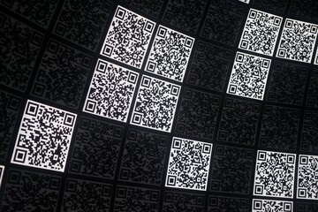 Lots of QR code on the wall