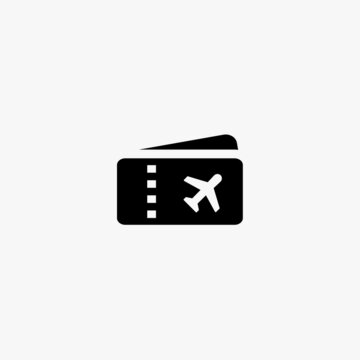 airplane ticket icon. airplane ticket vector icon on white background