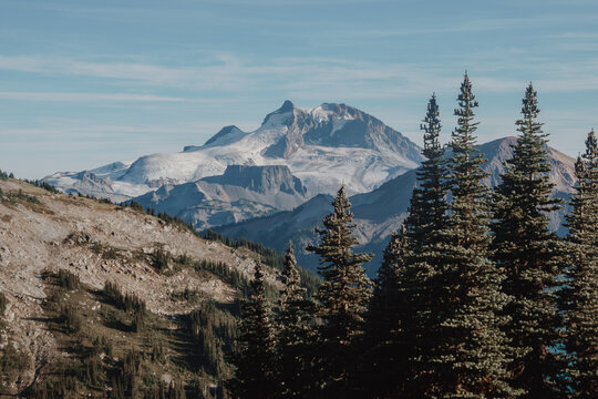 snow capped mountains