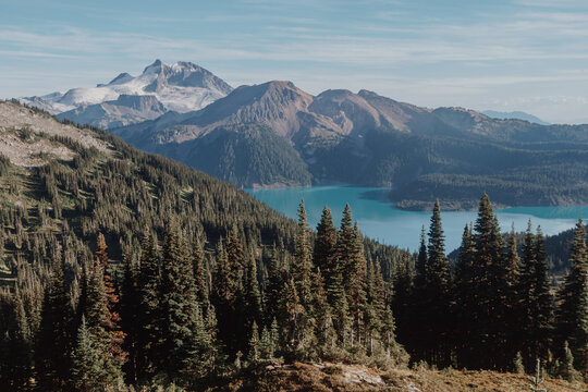 Garibaldi lake in the mountains