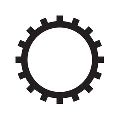 Gear or parts icon in simple style on white background isolated