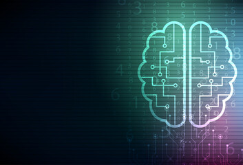 Technology artificial intelligence vector background design