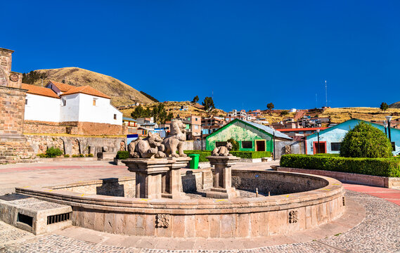 Panorama of Juli town near Lake Titicaca, Peru