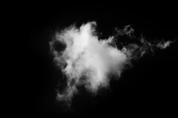 Fototapeta na wymiar white cloud on black background.