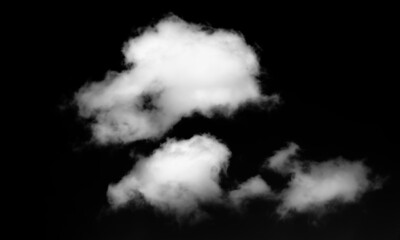 white cloud on black background.