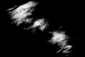 white cloud on black background.