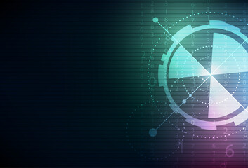 Abstract technology vector display cyber data