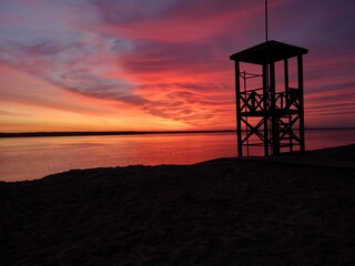 sunset on the beach